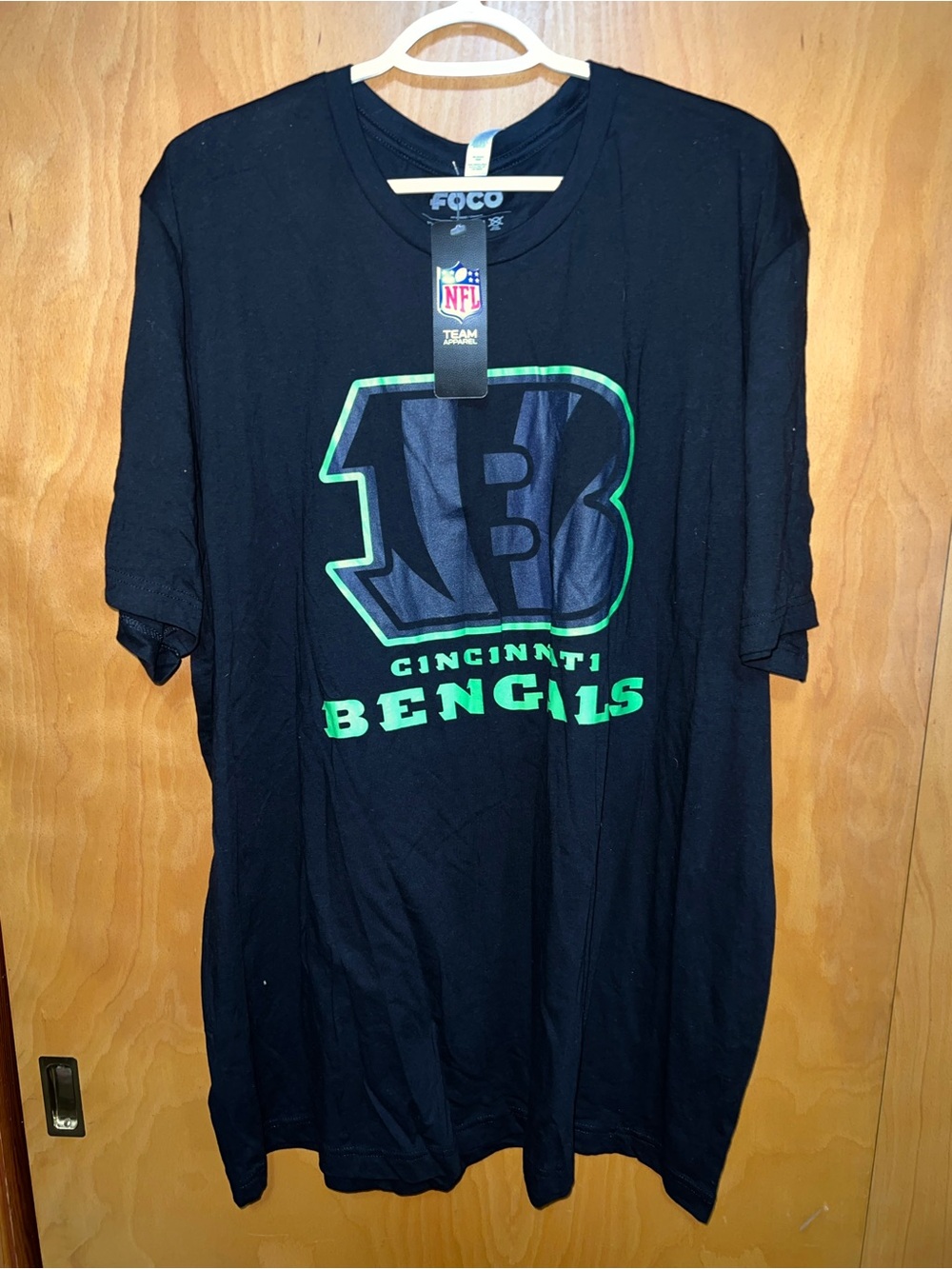 NWT bengals neon green black tee 3x